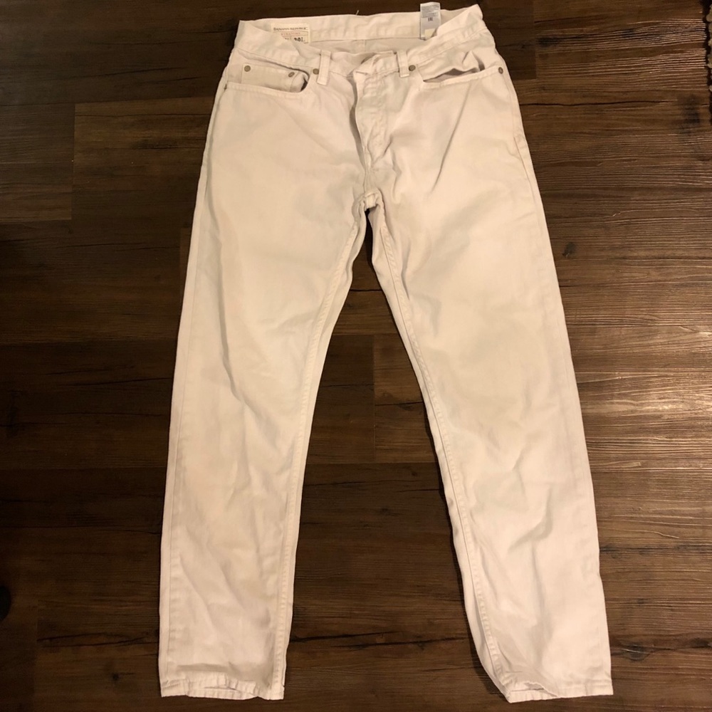 White mens jeans
